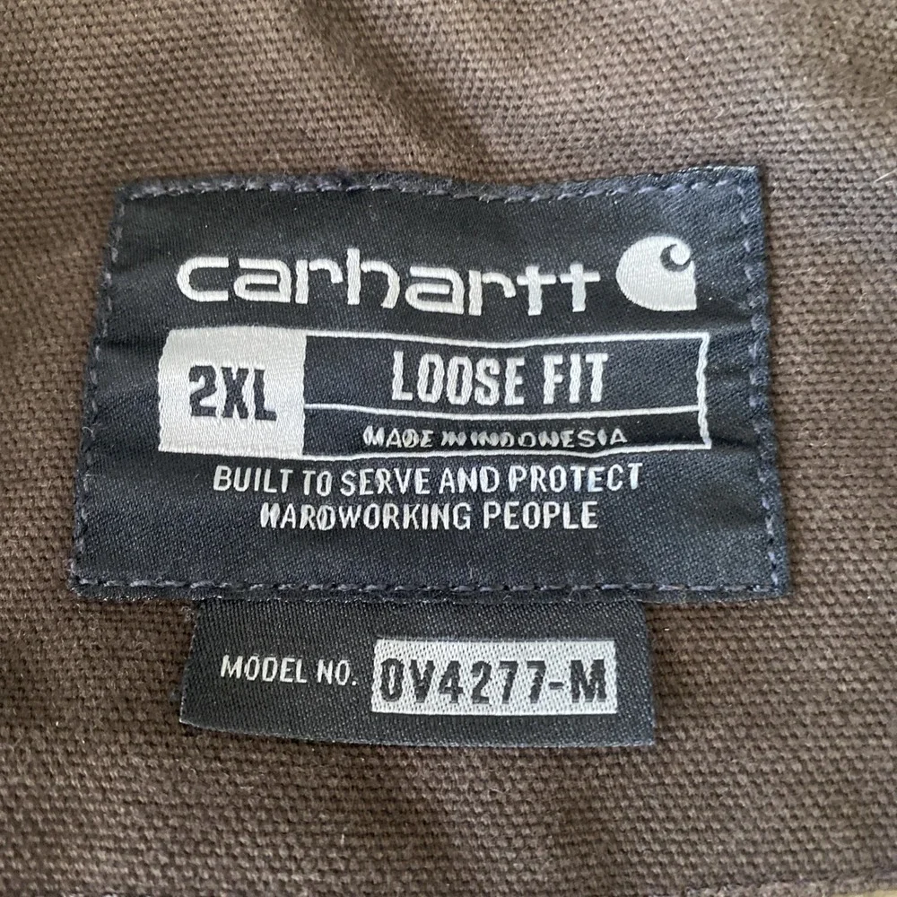 CARHARTT Sherpa Lined Vest Brown Kacey Dutton Ranch 2XL Canvas Work 0V4277M Duck